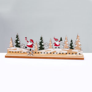 WOODEN XMAS COUNTDOWN WITH SANTA ΔΙΑΚΟΣΜHTIKO ΜΟΤΙΦ 33x5x10cm ACA - X063361