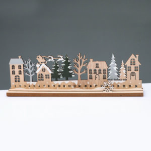 WOODEN XMAS COUNTDOWN WITH TREES ΔΙΑΚΟΣΜΗΤΙΚΟ ΜΟΤΙΦ 33x5x10cm ACA - X063362