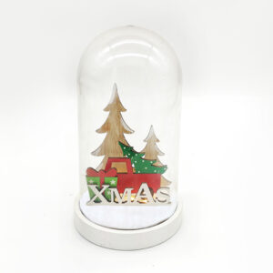 CAR, PLASTIC SNOWY COVER BALL 5 MINI LED ΛΑΜΠΑΚΙΑ ΜΠΑΤ. (2xAAA), WW,IP20, D11X19CM ACA - X06511215