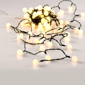 WHITE BALL 80 WW LED ΛΑΜΠΑΚΙΑ ΣΕΙΡΑ, 10CM, ΑΝΤΑΠΤ (4.5V) & ΣΤΑΘ., ΕΠΕΚΤ (ΜΑΧ 3) IP44, 8m+3m ACA - X068014201