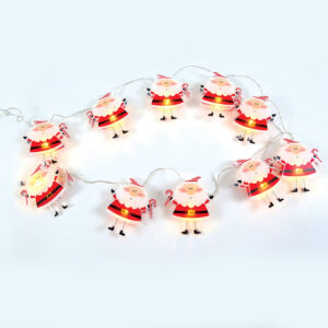 PLASTIC SANTA, 10 LED ΛΑΜΠ. ΣΕΙΡΑ ΜΠΑΤ. (2xAA), WW,IP20, 135+30cm, ΔΙΑΦ ΚΑΛ ΤΡΟΦ. ACA - X07101124