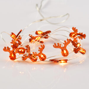 REINDEER 15 MINI LED ΛΑΜΠΑΚ. ΣΕΙΡΑ, WW, ΑΣΗΜΙ ΚΑΛΩΔ. ΧΑΛΚΟΥ, MΠΑΤ. (2ΑΑ),IP20, 140+30CM ΔΙΑΦ ΚΑΛ ACA - X07151104