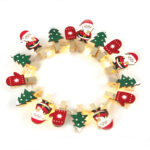 SANTA & TREES 16 MINI LED ΛΑΜΠ. ΣΕΙΡΑ, WW, ΑΣΗΜΙ ΚΑΛ. ΧΑΛΚ., MΠΑΤ. (2ΑΑ),IP20, 150+30CM ΔΙΑΦ ΚΑΛ ACA - X07161105