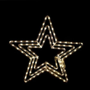 3 STARS 108 LED ΣΧΕΔΙΟ 4.5m ΜΟΝΟΚΑΝΑΛ ΦΩΤΟΣΩΛ ΘΕΡΜΟ ΛΕΥΚΟ ΜΗΧΑΝΙΣΜΟ FLASH IP44 56cm 1.5m ΚΑΛΩΔ ACA - X081081231