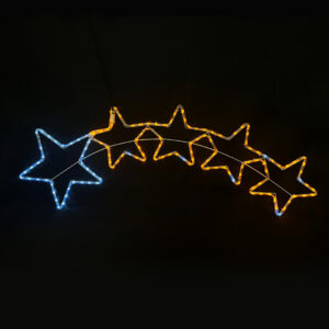 5 STARS 144 LED 6m ΜΟΝΟΚ. ΦΩΤ ΛΕΥΚΟ & ΚΙΤΡΙΝΟ FLASH IP65 150*50cm 1.5m ΚΑΛ. ACA - X081442920