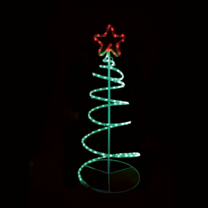 "SPIRAL TREE" 120 LED ΣΧΕΔΙΟ 5m ΜΟΝΟΚΑΝΑΛ ΦΩΤΟΣΩΛ RED-GREEN IP44 40x40x90cm 1.5m ΚΑΛΩΔ ACA - X0818319