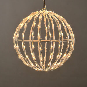 3D BALL ΣΧΕΔΙΟ 200 LED ΛΑΜΠ. ΣΕΙΡΑ, ΘΕΡΜΟ ΛΕΥΚΟ, ΑΝΤΑΠΤ. (4.5VDC), IP44, 40x40x41cm, ΛΕΥΚΟ ΚΑΛ., ACA - X082001413