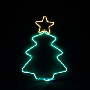CHRISTMAS TREE 200 NEON LED 2m NEON DOUBLE SMD ΦΩΤ., WW + ΠΡΑΣΙΝΟ ΣΤΑΘ., IP44, 38.5X54CM, 1.5m Κ ACA - X082003419