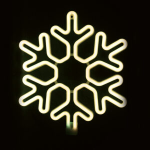 SNOWFLAKE 300 NEON LED 3m NEON DOUBLE SMD ΦΩΤ., WW ΣΤΑΘ., IP44, 40X40CM, 1.5m ΚΑΛ. ACA - X0830014111