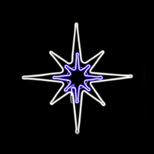 "NORTH STAR" 600 NEON LED 6m DOUBLE SMD ROPE LIGHT, CW+BLUE STEADY,IP44,81Χ81CM,1.5m ΚΑΛ. ΤΡΟΦ. ACA - X086002215