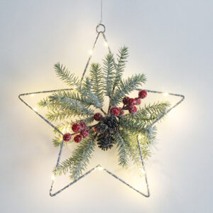 HANGING STAR 15 MINI LED WW ΛΑΜΠΑΚΙΑ ΜΠ/ΡΙΕΣ (3AA) IP20 30X30CM, 30CM ΔΙΑΦ. ΚΑΛΩΔΙΟ ACA - X09151104