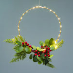 RING LEAVES BERRIES ΔΙΑΚΟΣΜ ΚΡΕΜΑΣΤΟ 40LED ΛΑΜΠ ΘΕΡΜΑ ΜΠΑΤ 3ΧΑΑ (ΔΕΝ ΣΥΜΠ) IP20 ΔΙΑΜ:30cm 30cm ΚΑΛ ACA - X09401114