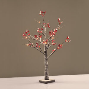 SNOW RED BERRY TREE 24 WW LED ΛΑΜΠΑΚ.ΑΝΤΑΠΤ.(24VDC) IP44 10X10X60CM 3M KΑΦΕ ΚΑΛ. ΤΡΟΦ. ACA - X1024143