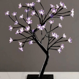 TREE WITH FLOWERS OF SILICONE  36LED ΛΑΜΠΑΚIA ΜΕ ΑΝΤΑΠΤΟΡΑ(24V DC)ΜΩΒ IP20 45cm 3m ΜΑΥΡΟ ΚΑΛΩΔΙΟ ACA - X1036841