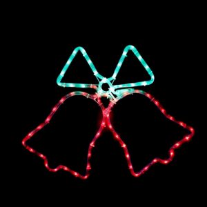 DOUBLE BELLS 72LED ΣΧΕΔΙΟ 3m ΜΟΝΟΚΑΝΑΛ ΦΩΤΟΣΩΛ GREEN-RED ΜΗΧΑΝΙΣΜ FLASH IP44 55x55cm 1.5m ΚΑΛΩΔ ACA - X2BELLEDMC55
