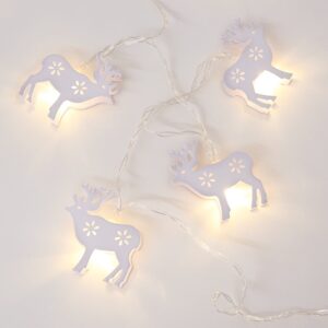 METAL STRING LIGHTS ΤΑΡΑΝΔΟΣ 10 LED ΛΑΜΠΑΚ ΣΕΙΡΑ ΜΠΑΤΑΡ(2xΑΑ) ΘΕΡΜΟ ΛΕΥΚΟ IP20 135+30cm ΔΙΑΦΑΝ ΚΑΛ ACA - XB10WW2A