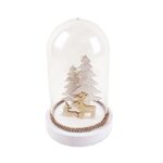 PLASTIC COVER CHRISTMAS MOTIFS ΕΛΑΦΙΑ 8 MINI LED ΛΑΜΠΑΚIA ΜΠΑΤΑΡ(2xAAA) ΘΕΡΜΟ ΛΕΥΚΟ IP20 D12x18cm ACA - XPDEERSWW3A