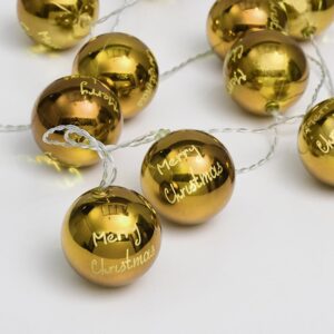 PLASTIC BALLS 10 LED ΛΑΜΠΑΚIA ΣΕΙΡΑ ΜΠΑΤΑΡ.(3xAA) ΘΕΡΜΟ ΛΕΥΚΟ,ΧΡΥΣΟ ΠΛΑΣΤΙΚΟ IP20 135+30cm ΔΙΑΦΑΝ ACA - XPGBALL10WW2A