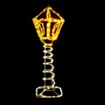 POST LAMP 168LED ΣΧΕΔΙΟ 7m ΜΟΝΟΚΑΝΑΛ ΦΩΤΟΣΩΛ ΘΕΡΜΟ ΛΕΥΚΟ-YELLOW ΜΗΧΑΝΙΣΜΟ FLASH IP44 27x27x80cm ACA - XPOSTLEDWWY80