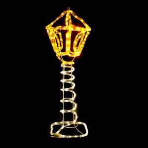 POST LAMP 168LED ΣΧΕΔΙΟ 7m ΜΟΝΟΚΑΝΑΛ ΦΩΤΟΣΩΛ ΘΕΡΜΟ ΛΕΥΚΟ-YELLOW ΜΗΧΑΝΙΣΜΟ FLASH IP44 27x27x80cm ACA - XPOSTLEDWWY80