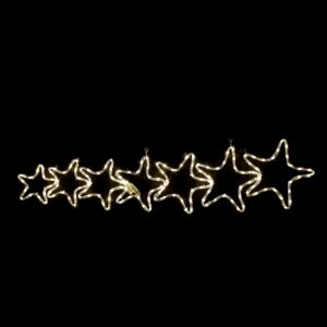 7 STARS 144LED ΣΧΕΔΙΟ 6m ΜΟΝΟΚΑΝΑΛ ΦΩΤΟΣΩΛ ΘΕΡΜΟ ΛΕΥΚΟ ΜΗΧΑΝΙΣΜΟ FLASH IP44 119x37cm 1.5m ΚΑΛΩΔ ACA - XSTARSLEDWW119