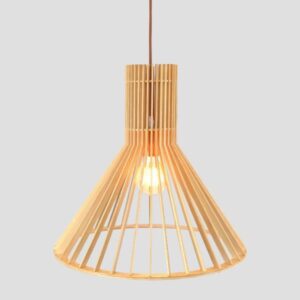 ΦΩΤΙΣΤΙΚΟ ΚΡΕΜΑΣΤΟ ΜΟΝΟΦΩΤΟ Ε27  ΞΥΛΙΝΟ EUROLAMP 144-30003