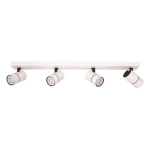ΣΠΟΤ ΜΠΑΡΑ ΤΕΤΡΑΠΛΗ GU10 ΛΕΥΚΗ/ ΜΑΥΡΗ EUROLAMP 145-25009