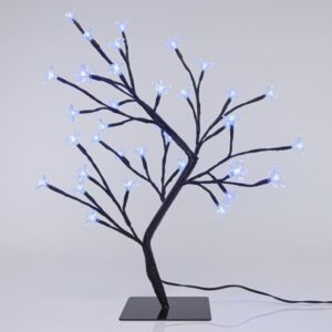 ΔΕΝΤΡΟ ΚΕΡΑΣΙΑ, 36 LED 5mm, ΜΕ ΛΟΥΛΟΥΔΙΑ ΣΙΛΙΚΟΝΗΣ, ΜΕ ΜΕΤΑΣΧΗΜΑΤΙΣΤΗ, ΠΡΟΕΚΤΑΣΗ ΠΑΡΟΧΗΣ 500cm, ΜΠΛΕ LED, 45cm, IP44 EUROLAMP - 600-30516