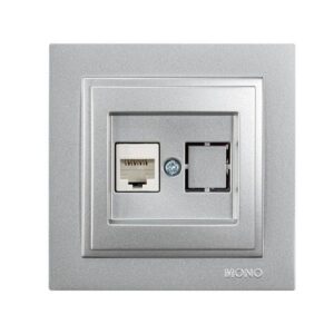 ΠΡΙΖΑ DATA CAT 6 RJ 45 MONH ΑΣΗΜΙ EUROLAMP - 152-10440