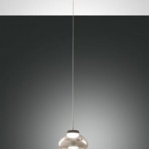 Κρεμαστό Φωτιστικό   Fabas Luce Arabella LED 8W  Φιμέ Dimmable  750lm Θερμό 3000K - 3547-40-126