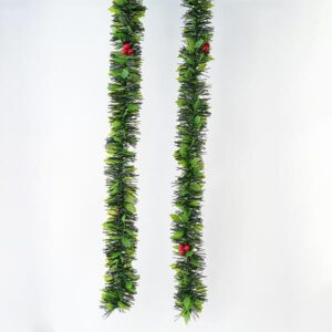 ΤΡΕΣΑ ΜΕ ΦΥΛΛΑ ΚΑΙ BERRIES 2m x 9cm, ΦΥΣΙΚΟ ΠΡΑΣΙΝΟ ΧΡΩΜΑ EUROLAMP - 600-30343