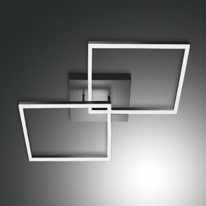 Φωτιστικό Οροφής  Fabas Luce Bard LED 52W  Ανθρακί Dimmable  5400lm Φυσικό - 3394-66-282