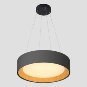 ΦΩΤΙΣΤΙΚΟ ΚΡΕΜΑΣΤΟ ΣΤΡΟΓΓΥΛΟ LED 50W 3000Κ ΜΑΥΡΟ/ΞΥΛΟ ΔΡΥΣ EUROLAMP 144-17025