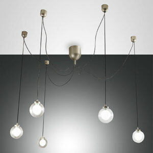 Κρεμαστό Φωτιστικό   Fabas Luce Blog LED  25W  Χρυσό Ματ Dimmable  2520lm Θερμό 3000K - 3472-48-225