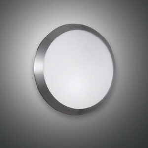 Φωτιστικό Οροφής  Fabas Luce Borea E27 Νίκελ Σατινέ  IP44   - 2792-61-178