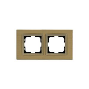 ΠΛΑΙΣΙΟ 2 ΘΕΣΕΩΝ ΑΛΟΥΜΙΝΙΟ ΜΠΡΟΝΖΕ EUROLAMP - 152-10861