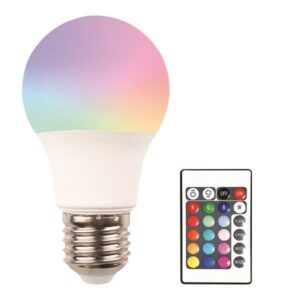 ΛΑΜΠΑ LED 9W Ε27 RGBW ΜΕ ΤΗΛΕΧΕΙΡΙΣΤΗΡΙΟ 220-240V EUROLAMP - 147-77906