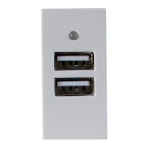 ΠΡΙΖΑ ΜΟΝΗ ΜΕ 2 USB 5V 2X2,2A EUROLAMP - 160-16007