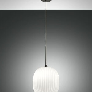 Κρεμαστό Φωτιστικό   Fabas Luce Domizia E27  Μαύρο     - 3689-40-101