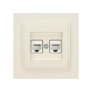 ΠΡΙΖΑ DATA CAT 6 RJ 45 ΔΙΠΛΗ ΜΠΕΖ EUROLAMP - 152-10241