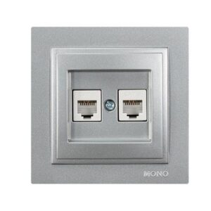ΠΡΙΖΑ ΤΗΛΕΦΩΝΟΥ ΔΙΠΛΗ RJ 11 ΑΣΗΜΙ EUROLAMP - 152-10439