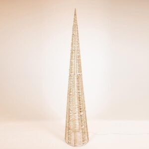 ΚΩΝΟΣ ΦΩΤΙΖΟΜΕΝΟΣ ΧΡΥΣΟΣ 180cm, 1800 LED, 31V ΜΕΤΑΣΧΗΜΑΤΙΣΤΗ, TIMER, ΑΣΗΜΙ ΧΑΛΚΙΝΟ ΚΑΛΩΔΙΟ, ΘΕΡΜΟ ΛΕΥΚΟ LED, ΠΡΟΕΚΤΑΣΗ ΠΑΡΟΧΗΣ 5m, IP44 EUROLAMP - 600-22478