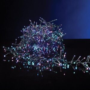 CLUSTER 6m, 768 LED 3mm, 31V ΜΕΤΑΣΧΗΜΑΤΙΣΤΗ, 8 ΠΡΟΓΡΑΜΜΑΤΑ & ΜΝΗΜΗ, ΠΡΑΣΙΝΟ PVC ΚΑΛΩΔΙΟ, OΠΑΛ ΠΟΛΥΧΡΩΜΟ LED, ΠΡΟΕΚΤΑΣΗ ΠΑΡΟΧΗΣ 3m, IP44 EUROLAMP - 600-18748