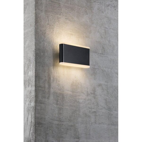 Nordlux Akron 17 Φωτιστικό Τοίχου Μαύρο LED 6W 3000K -  46971003