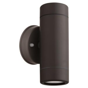 ΑΠΛΙΚΑ ΤΟΙΧΟΥ UP-DOWN ΣΤΡΟΓΓΥΛΗ ΠΛΑΣΤΙΚΗ IP65 GU10 ΜΑΥΡΟ EUROLAMP 145-82055