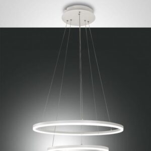 Κρεμαστό Φωτιστικό   Fabas Luce Giotto LED 52W  Λευκό Dimmable  5320lm Θερμό 3000K - 3508-45-102