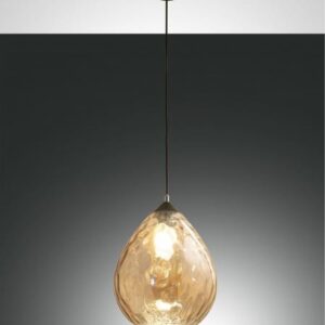 Κρεμαστό Φωτιστικό   Fabas Luce Gisella E27 Μελί     - 3518-45-125