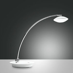 Επιτραπέζιο Φωτιστικό   Fabas Luce Hale LED 8W  Λευκό Με Dimmer Αφής  750lm Θερμό 3000K - 3255-30-102