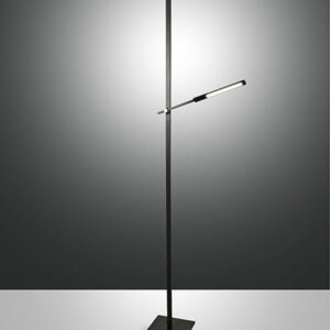Φωτιτστικό Δαπέδου  Fabas Luce Ideal LED 40W+8W  Μαύρο Με Dimmer Αφής  3050lm + 670lm Θερμό 3000K - 3550-10-101
