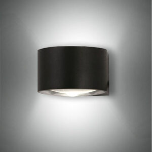 Φωτιστικό Τοίχου  Fabas Luce Lao LED 12W  Μαύρο  IP65 1080lm Θερμό 3000K - 3603-22-101